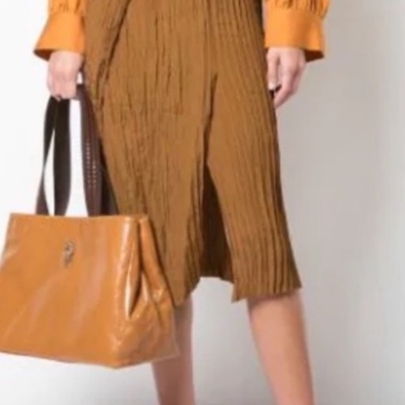 VINCE Crinkle Pleated Pull On Skirt - Picture 3 of 9